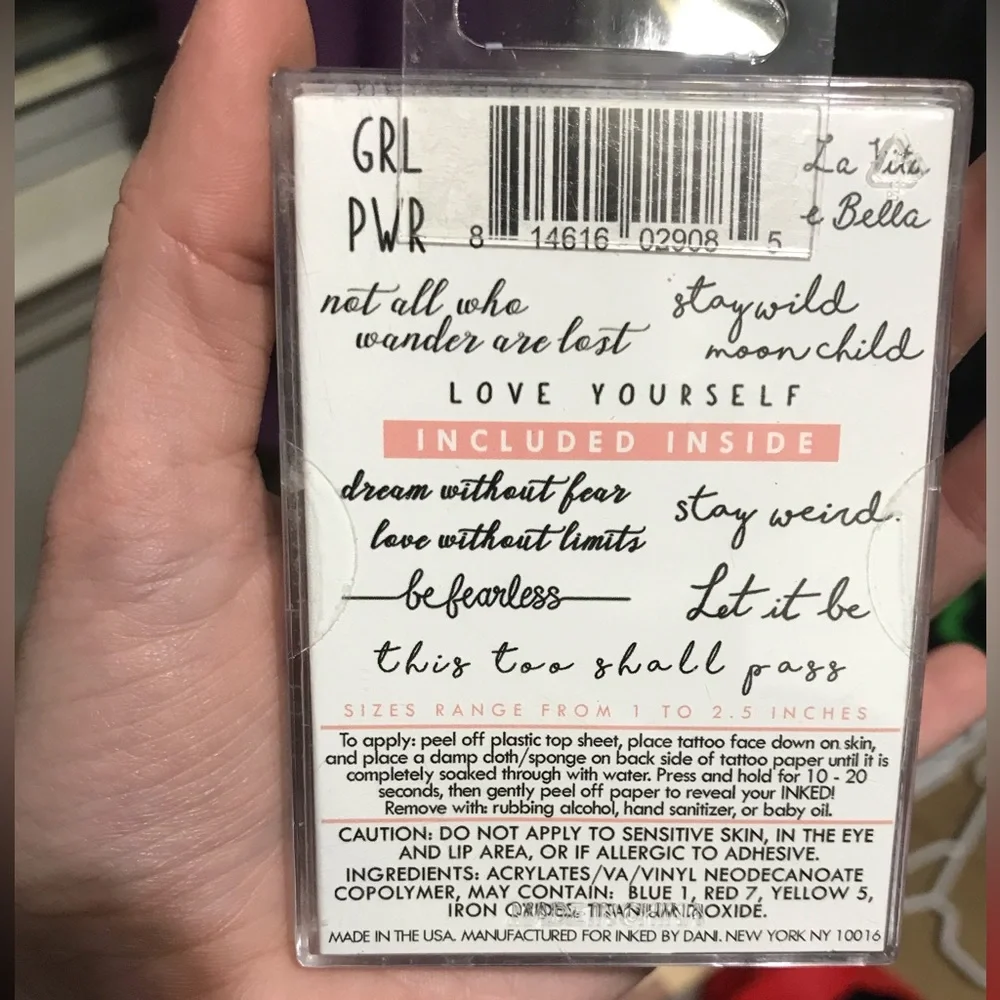 ✨🆕Ipsy/Dani Temporary Tattoos from Ipsy/Boxycharm💜🌈🎨✨